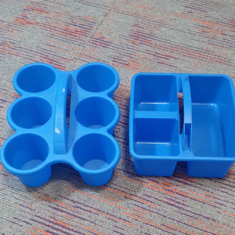 Vibrant Blue Makeup Organizer Set